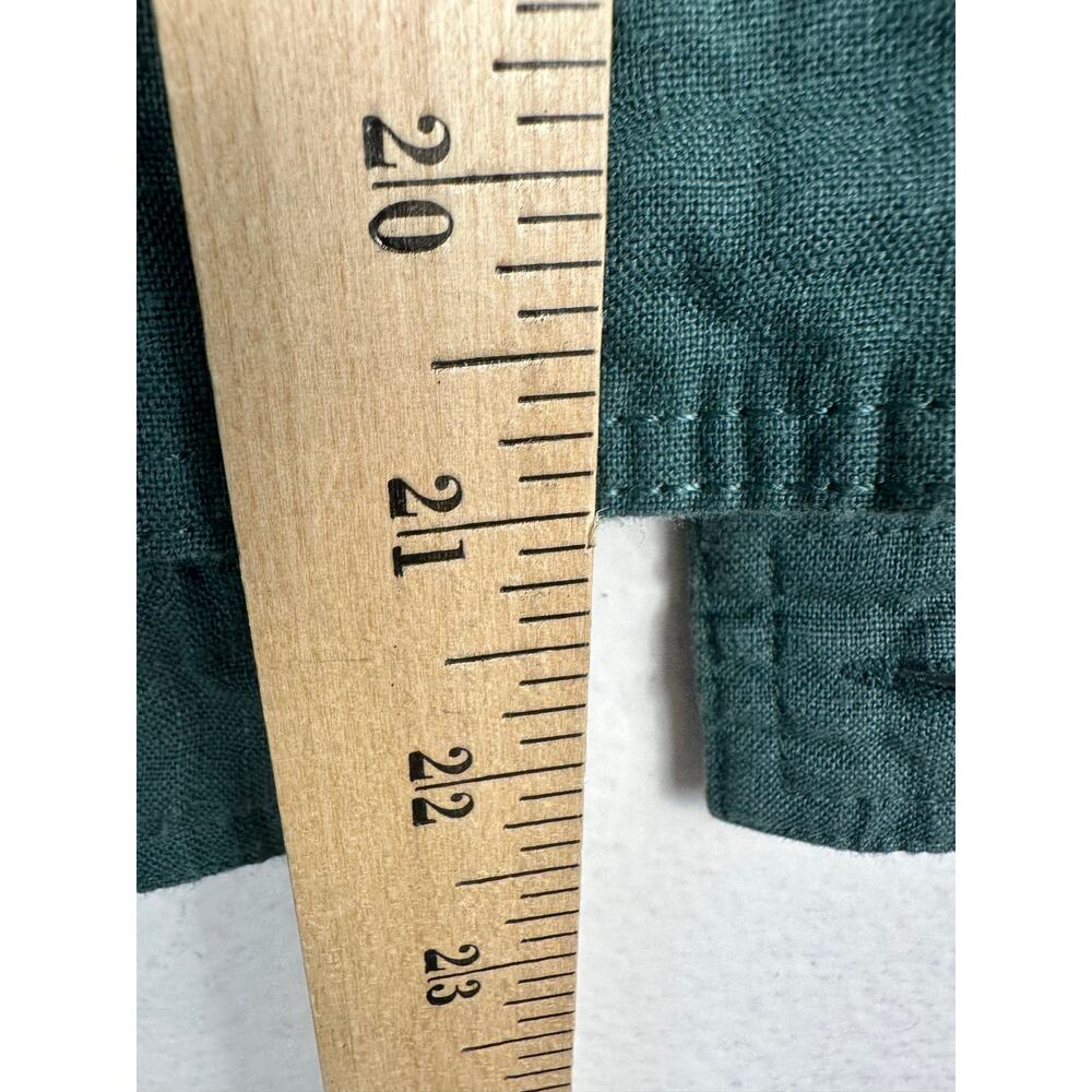 Jones New York (JNY) 100% Linen Trucker Jacket jade/forest green Large - Picture 4 of 5